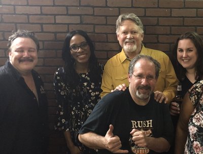 With fans and friends at O'Riley's