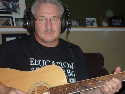 Wayne Recording new song.