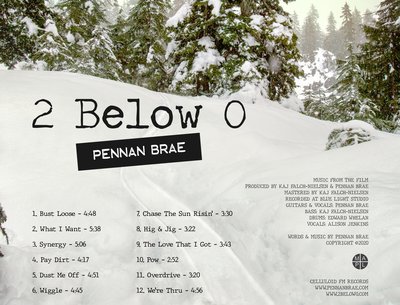 Track listing for Pennan Brae's 7th release, '2 Below 0'