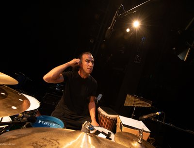Rhani Krija - Percussion (The Garland Band) Photo-Zoltan Marton