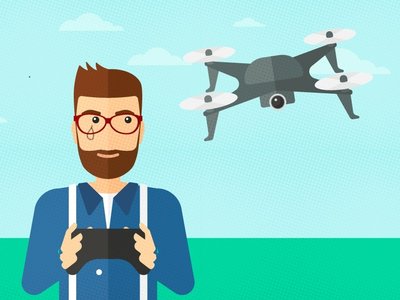drone flies a drone