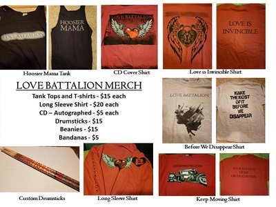 New LOVE BATTALION MERCH - Message us if Interested! Thank you for your Support!