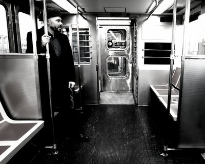 Aboard the Broad Street Line.