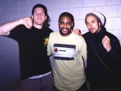 Jon backstage with Tim C. & Zack of RATM