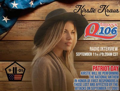 Kirstie Kraus sings National Anthem on Todays Q106