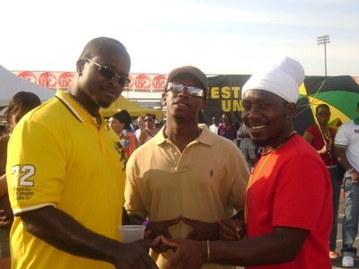 Producer Squady (GWCRecordsINC.com), Peter & d I @Brooklyn Reggae Festival 2010