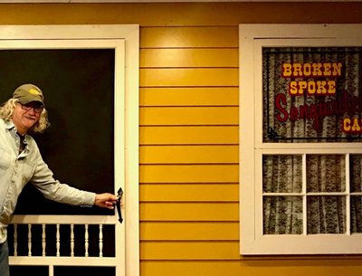 Knockin' on the Stage Door at the Broken Spoke Cafe in Nashville.