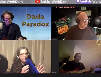 Dada Paradox with Peter West (drums) and Peter Schuchardt (bass) live online on WorldJam streaming