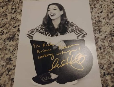 Background acting role in The Last Thing He Wanted (Netflix) No photo, but I got Annie's autograph! 