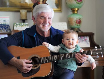 With my grandson, Luke.