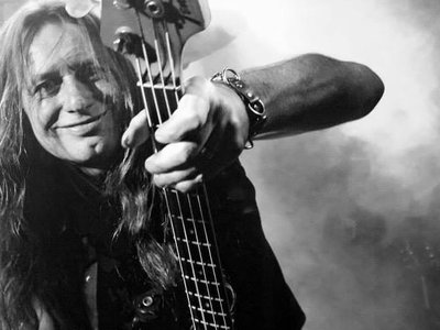 With 1973 Fender P Bass