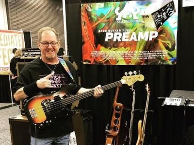 My 1st NAMM Show in 34 years w/Cliff(Nitewalker Bass Tube PreAmp) which I endorse. Thank you Cliff.