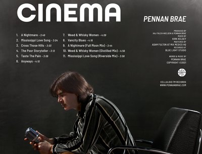 Back album artwork for the new album, 'Cinema'; coming June 2021