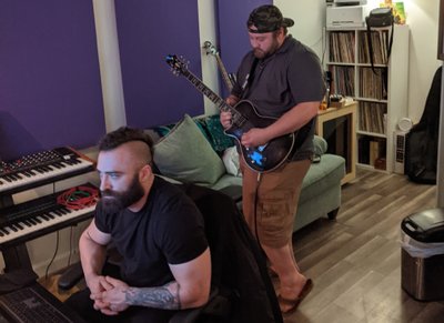 In the studio. The debut album is almost finished!!!!