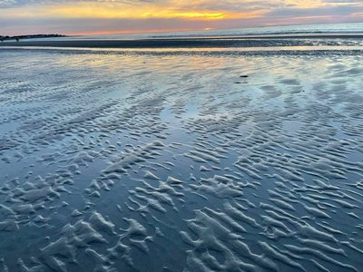 The ocean and beach at Sunrise, North Beach, Hampton