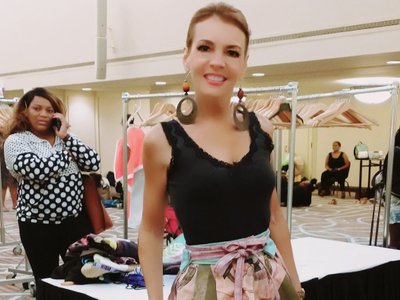 Blessed to model for Emily a designer from Ireland, at the Model Icon Fashion Show in Chicago