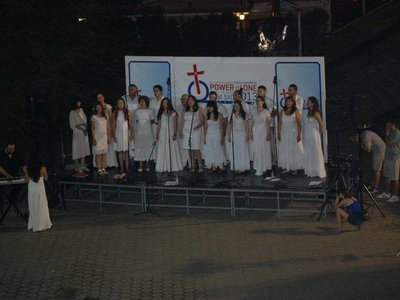 Marie with Merry Gospel Choir (MGH Choir) in Action at Outdoor Festival