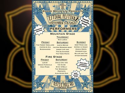 Fri, Sept 3rd Buddhahood at Estival Festival 2 at Sugar Mountain!