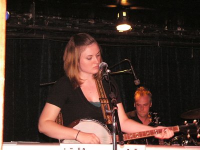Megan on the banjo and Randy close behind