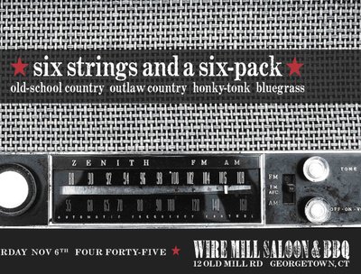 Playing that old-school country. Wire Mill Saloon & BBQ Georgetown, CT Nov 6th @ 4:45 PM