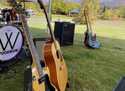 Woodrow playing a wedding at Majestic Valley Wilderness Lodge.