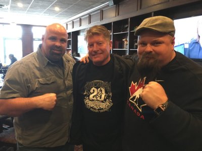 The Brothers with NHL Great Glenn Healy