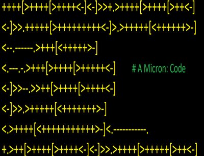Code - Album Cover (written in Brainfuck code)
