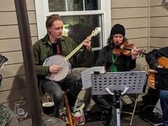 Corwin & Madeline at Heyworth wine bar