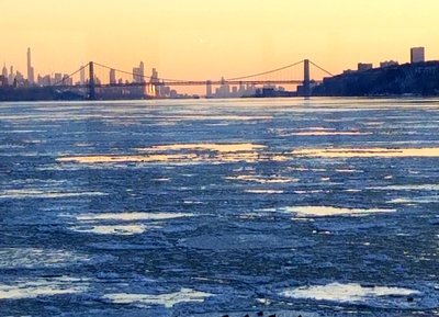 NYC: George Washington Bridge/Hudson River at sunset