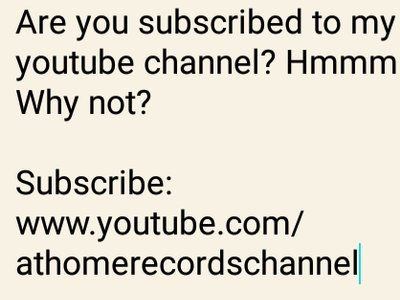 Subscribe to my youtube channel