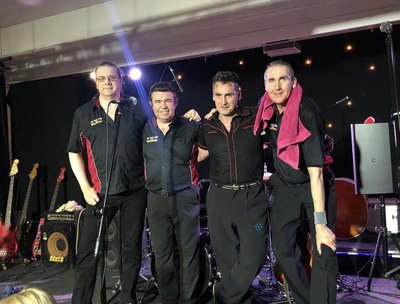 Post-gig shot at St Ives Weekender. 8th May, 2022.