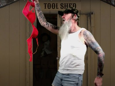Kevin Killelea playing Cooter Ray in the video for Have Another Cigarette