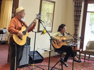 Playing for the seniors at Oakmont of Carmichael