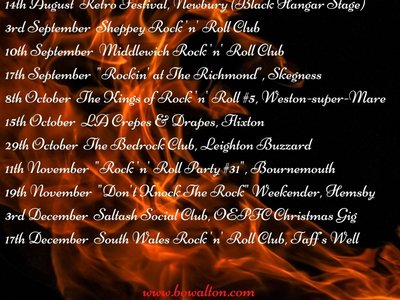 2022 Gig Dates (Part 2)