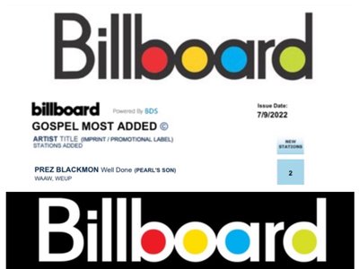 Prez Blackmon WELL DONE on Billboard Gospel MOST ADDED Issue Date: 7/9/2022