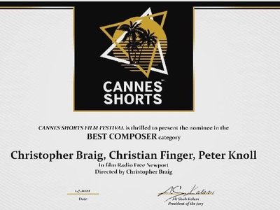 Nomination Best Composer at Cannes Shorts Film Festival 2022.
