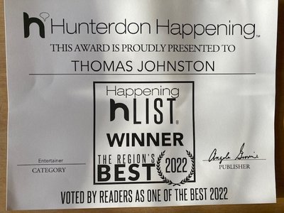 Voted "Hunterdon County NJ Favorite Entertainer" for 2022!