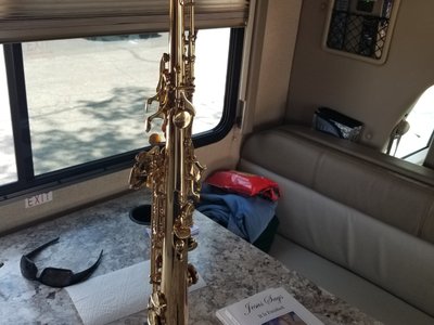 Soprano saxophone from the Gigmobile 