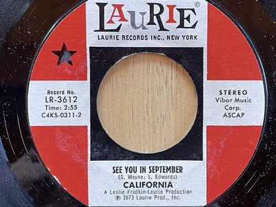 California- See You In September Laurie Records 1973