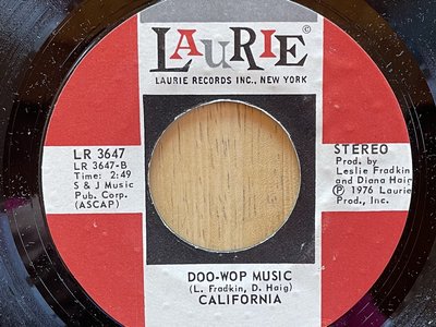 California- Doo Wop Music Laurie Records (1976)