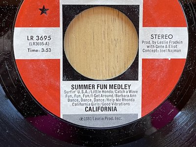 California- Summer Fun Medley Laurie Records (1981)