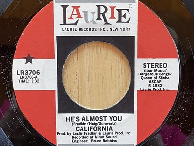 California- He’s Almost You Laurie Records (1982)