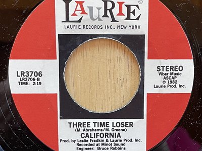 California- Three Time Loser Laurie Records (1982)