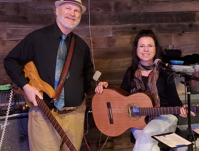 Joyce and Les at the Black Angus steakhouse in Citrus Heights