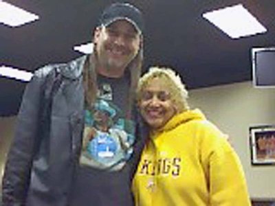 with Stephanie, Kid Rock's drummer