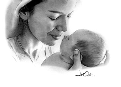 'Nativity' - charcoal/graphite