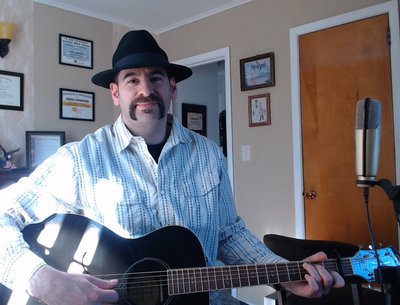 Pic from me doing cover song "Sundown"  Check out on Youtube