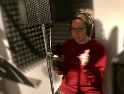 Christina laying down Tambourine Tracks for an upcoming Mission Road Album