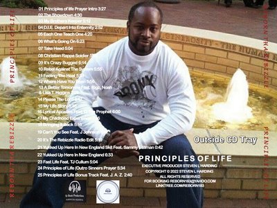 Back Cover of Principles of Life Album CD