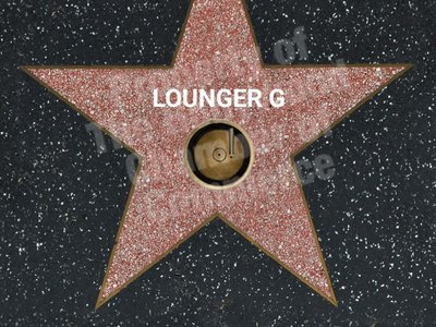 Lounger G Goldstar on the Hollywood walk of Fame